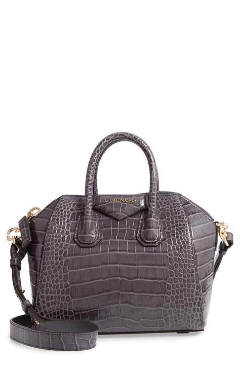 givenchy crocs|Mini Antigona bag in crocodile effect leather .